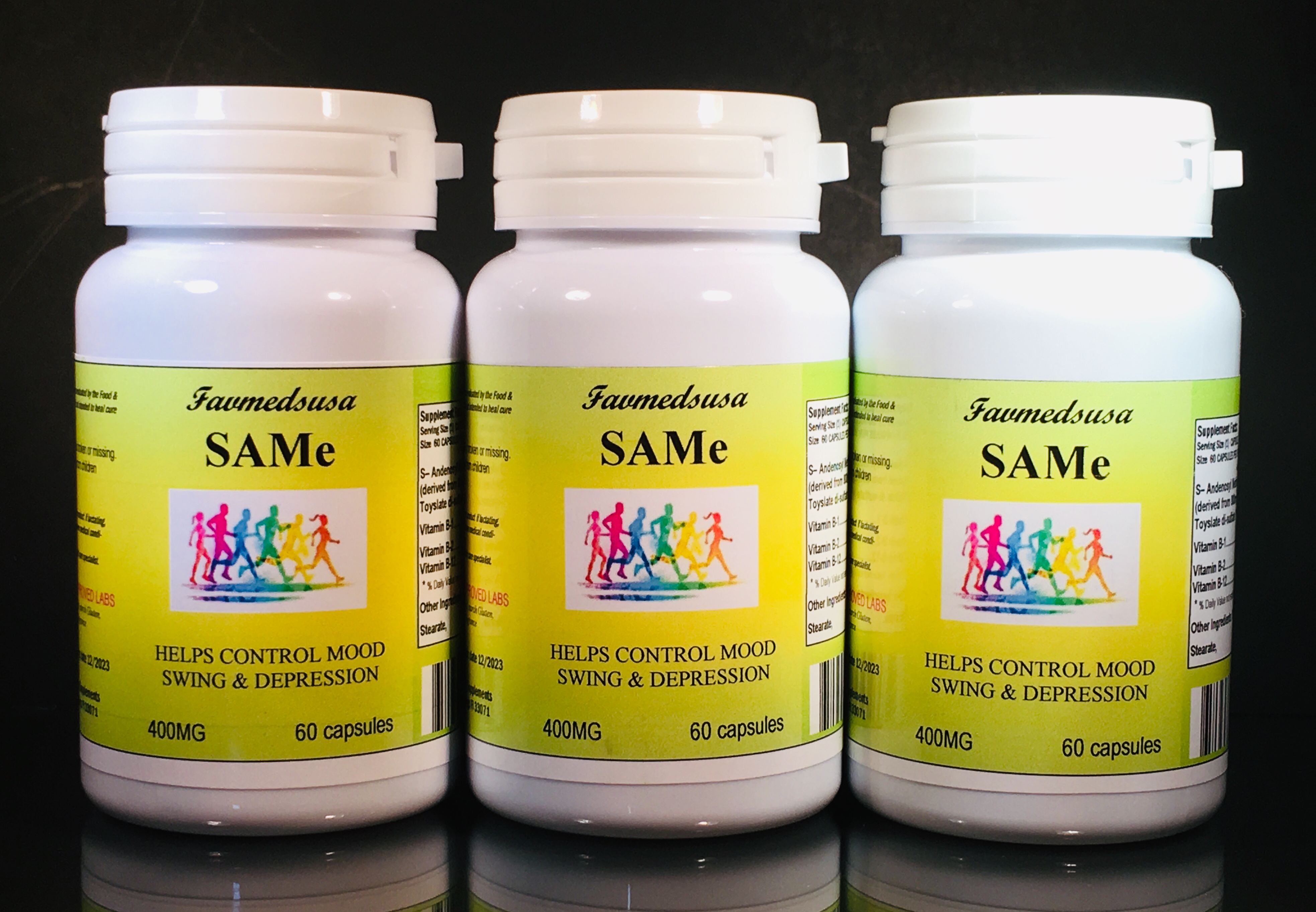 SAM-e 400mg - 180 (3x60) capsules